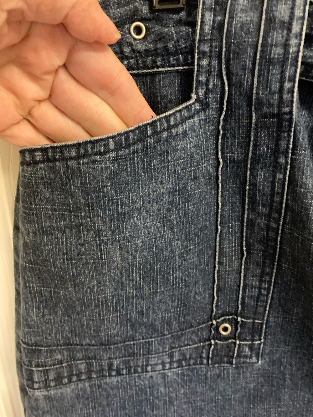 Carolina Blues Denim Mini Skirt with Belt - Picture 5 of 8